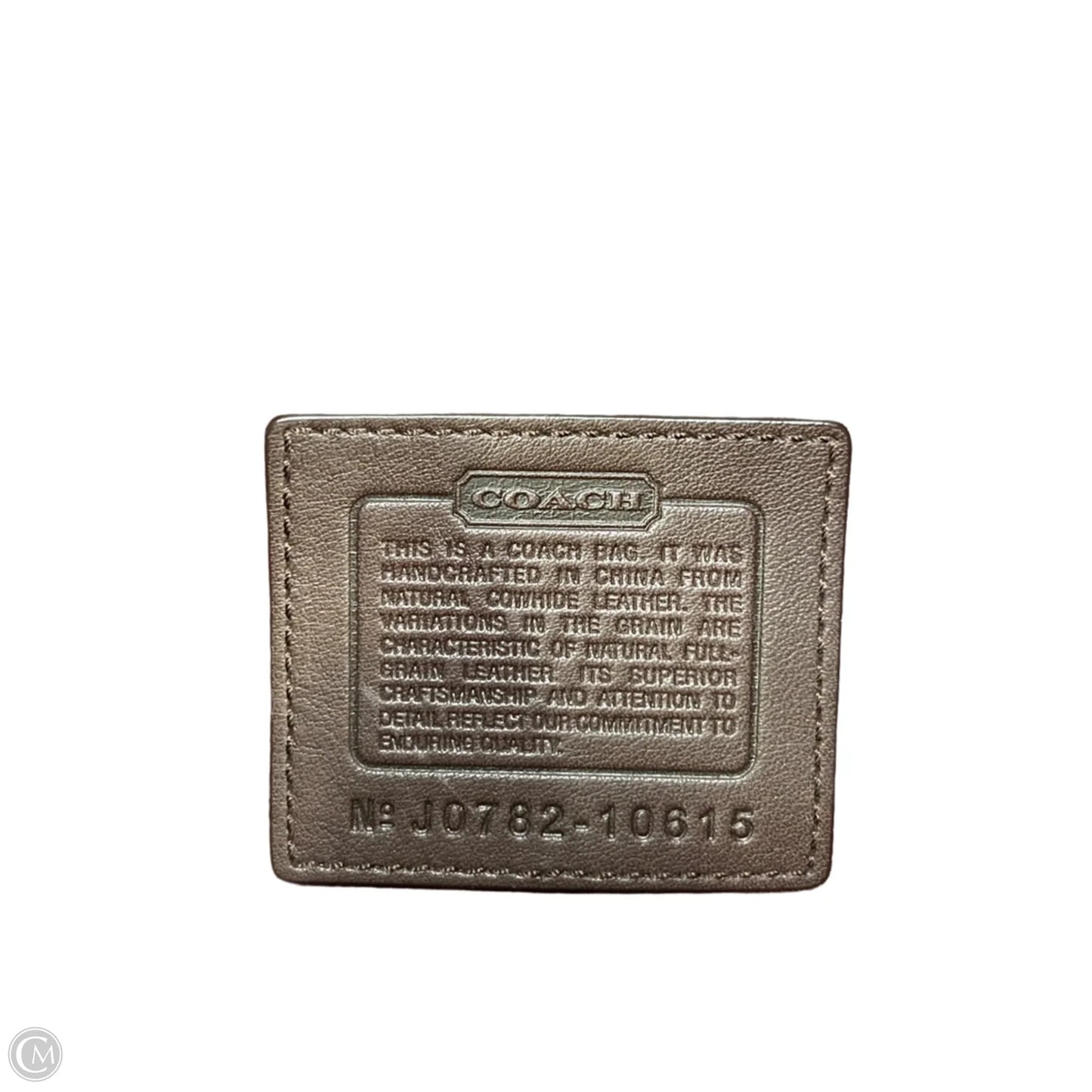 Handbag Designer By Coach, Size: Medium