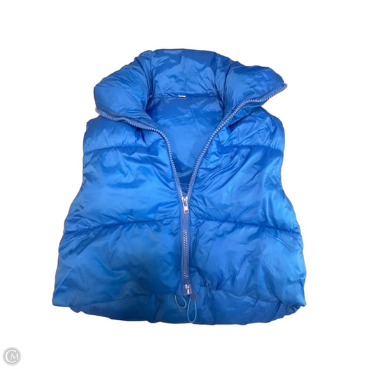 Vest Puffer & Quilted By Miss Sparkling In Blue, Size: M