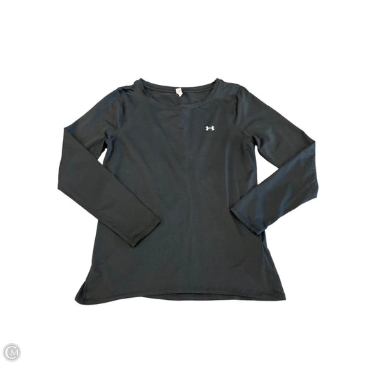 Athletic Top Long Sleeve Crewneck By Under Armour In Black, Size: M