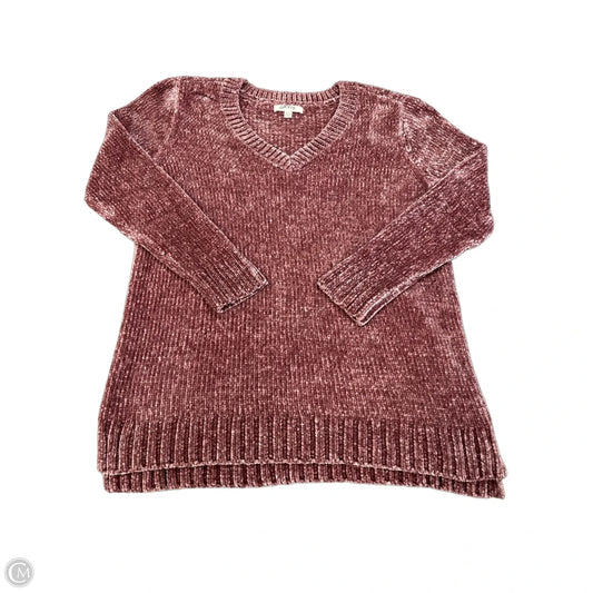 Sweater By Orvis In Mauve, Size: Xl