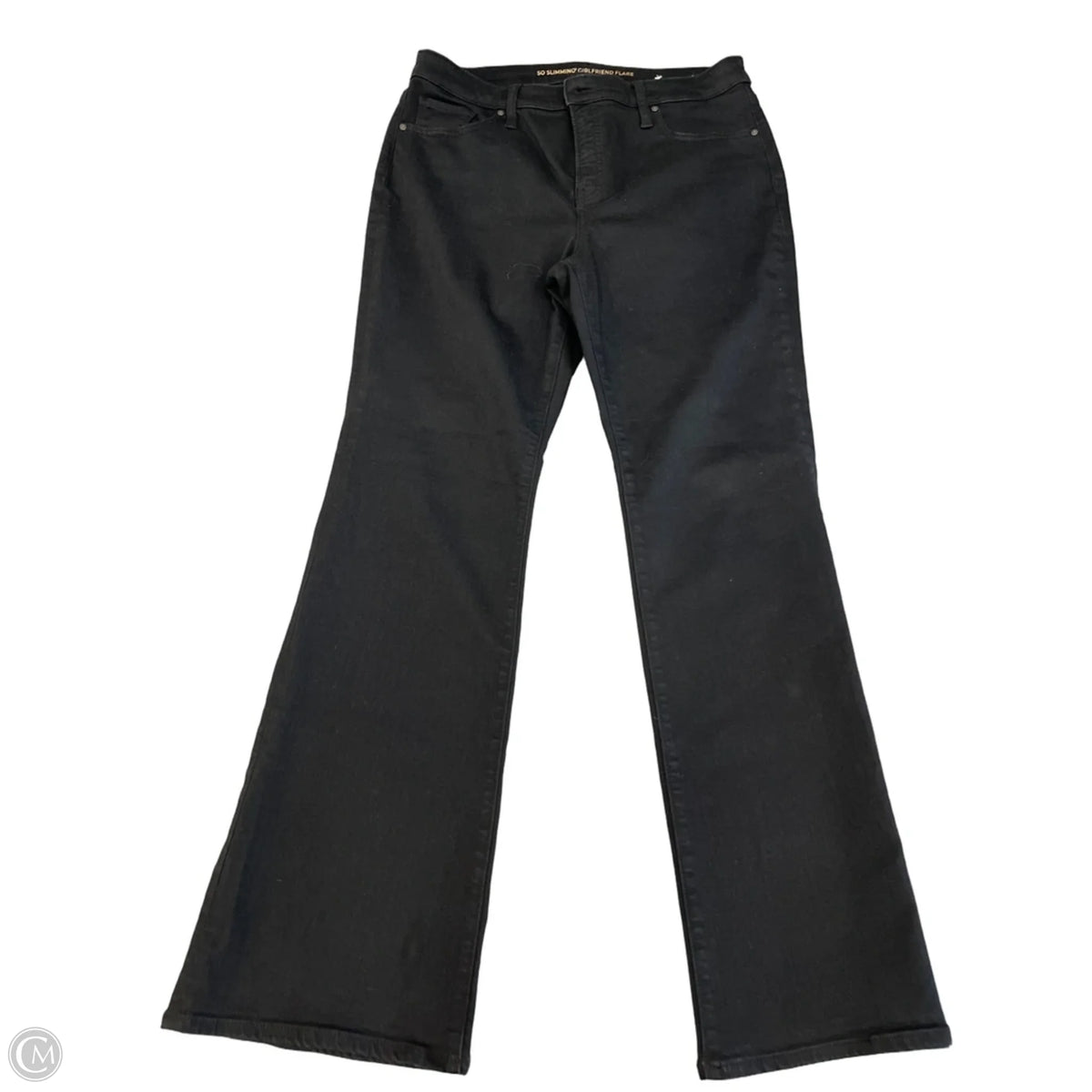 Jeans Flared By Chicos In Black Denim, Size: 10