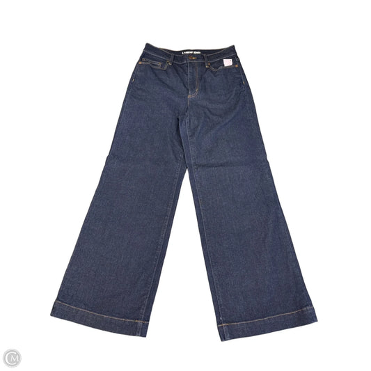 Jeans Wide Leg By Lands End In Blue Denim, Size: 8
