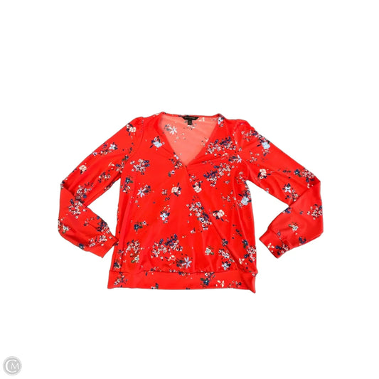 Top Long Sleeve By Banana Republic In Red, Size: Xs