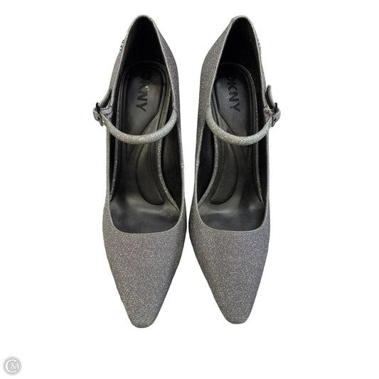 Shoes Heels Block By Dkny In Silver, Size: 11