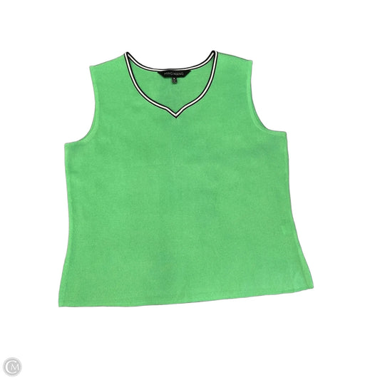 Top Sleeveless By Ming Wang In Green, Size: M