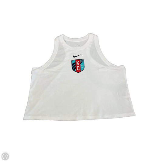 Athletic Tank Top By Nike In White, Size: Xl