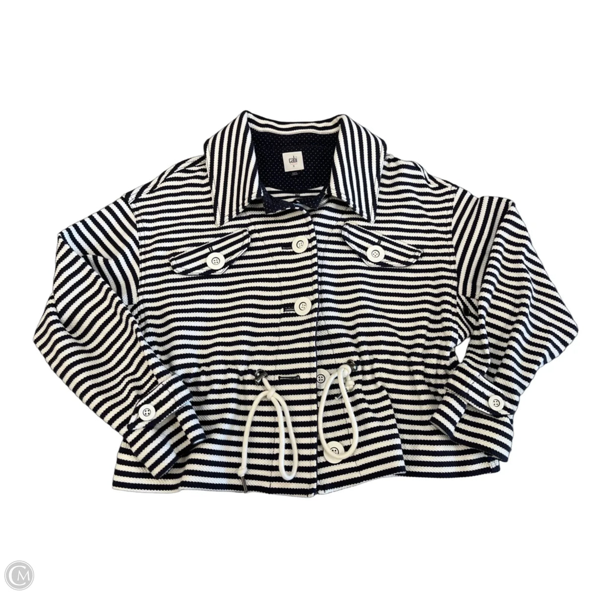 Jacket Other By Cabi In Striped Pattern, Size: S