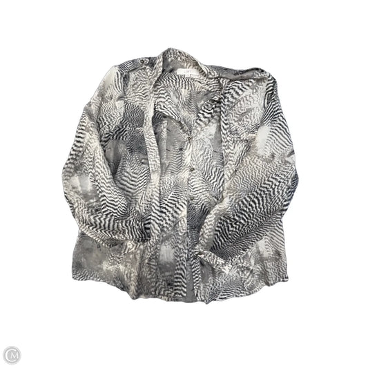 Blouse Long Sleeve By Loft In Animal Print, Size: Xl