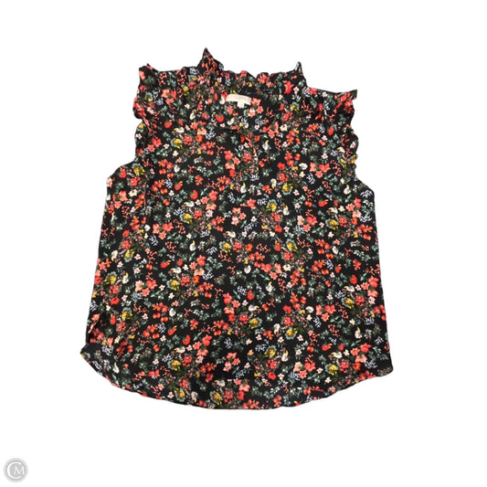 Blouse Sleeveless By Loft In Black, Size: Xl