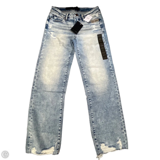 Jeans Straight By Buckle Black In Blue Denim, Size: 2