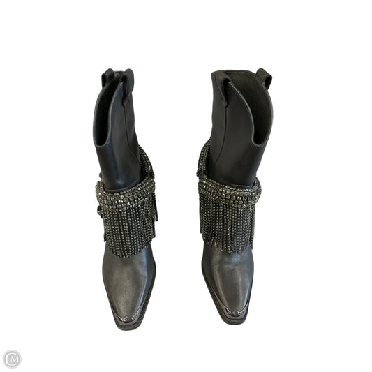 Boots Mid-calf Heels By Cma In Black, Size: 7.5