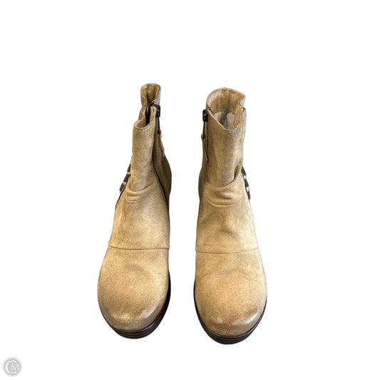 Boots Ankle Heels By Miz Mooz In Tan, Size: 7.5