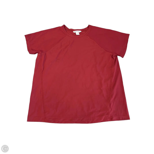 Athletic Top Short Sleeve By Athleta In Red, Size: S