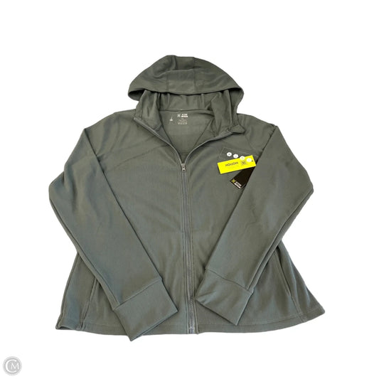 Athletic Jacket By Clothes Mentor In Green, Size: 1x
