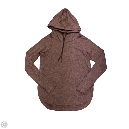 Athletic Top Long Sleeve Hoodie By Athleta In Brown, Size: Xs