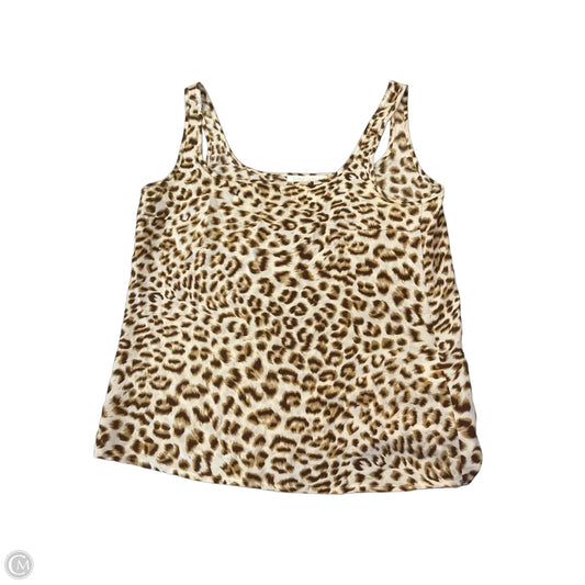 Top Sleeveless Designer By Escada In Leopard Print, Size: S