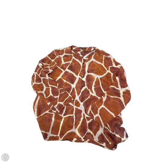 Blouse Designer By Roberto Cavalli In Animal Print, Size: S