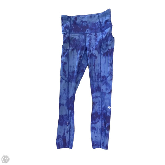 Athletic Leggings By Lululemon In Blue, Size: S