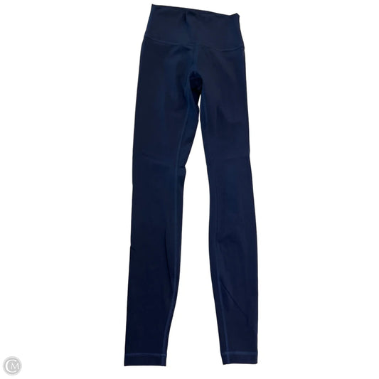 Athletic Leggings By Lululemon In Navy, Size: Xs