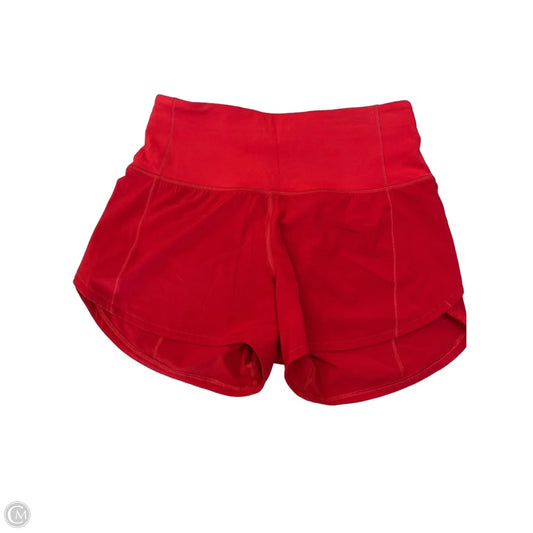 Athletic Shorts By Lululemon In Red, Size: Xs