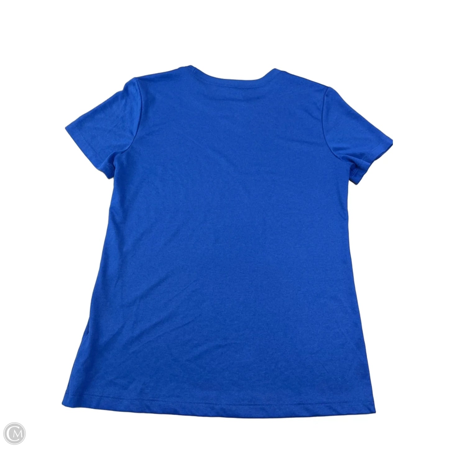 Athletic Top Short Sleeve By Nike In Blue, Size: S