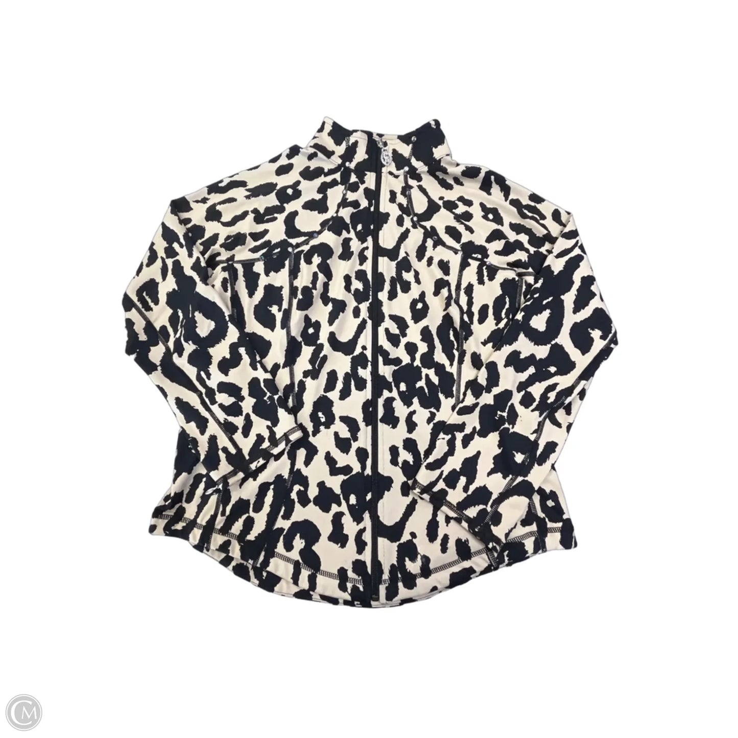 Athletic Jacket By Christine Alexander In Animal Print, Size: L