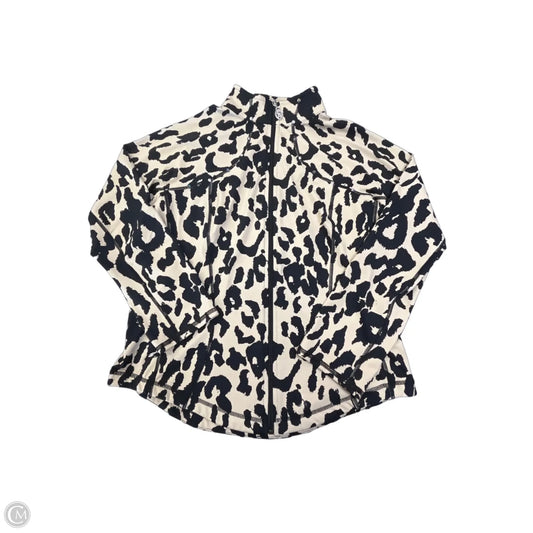 Athletic Jacket By Christine Alexander In Animal Print, Size: L