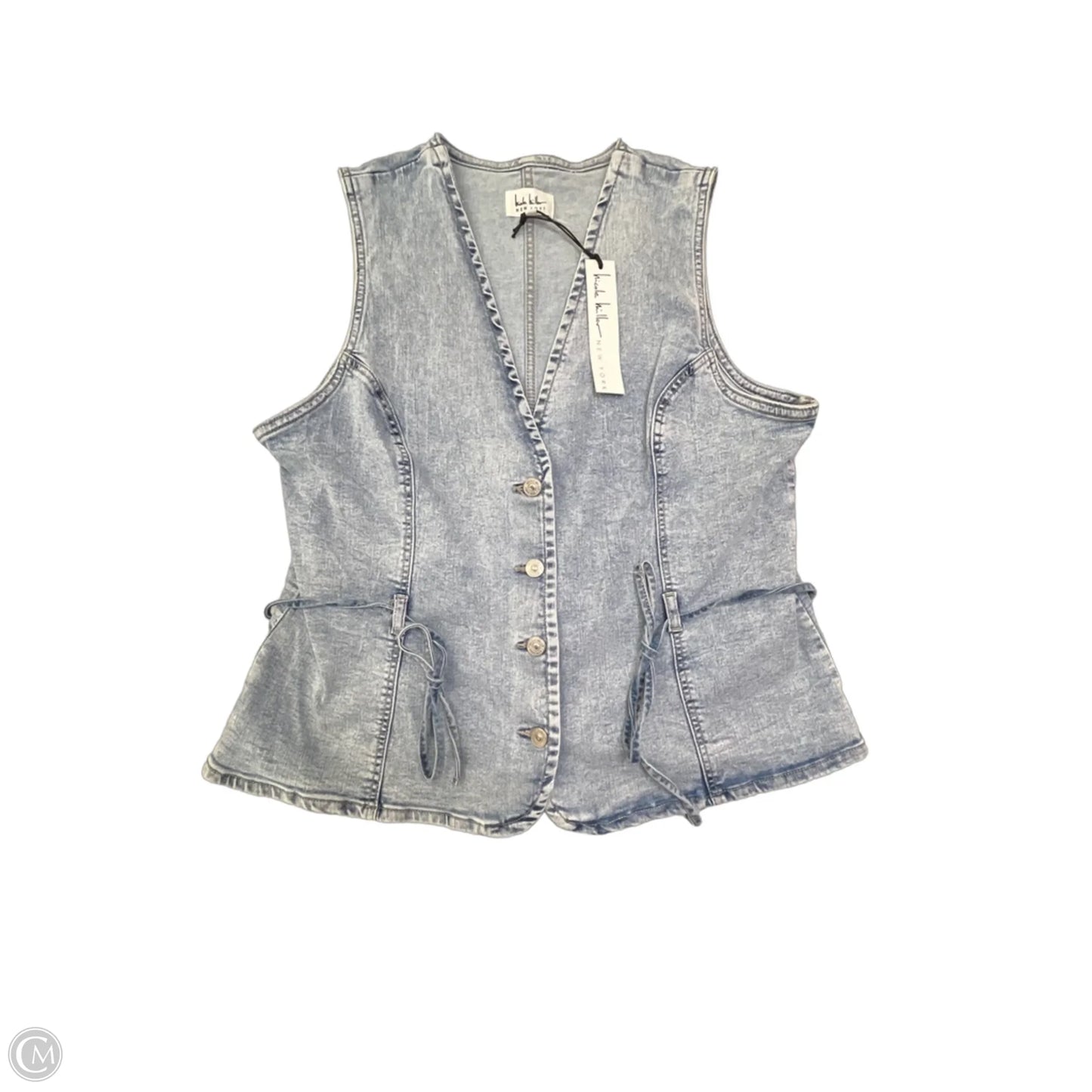 Vest Other By Nicole Miller In Blue, Size: Xl