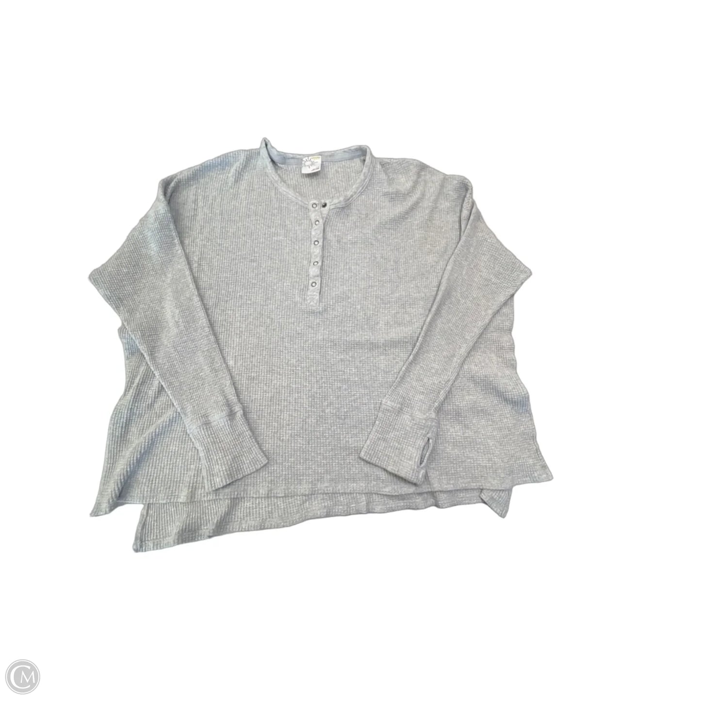 Top Long Sleeve By Offline In Grey, Size: L