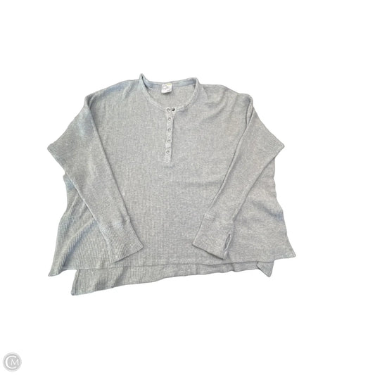 Top Long Sleeve By Offline In Grey, Size: L