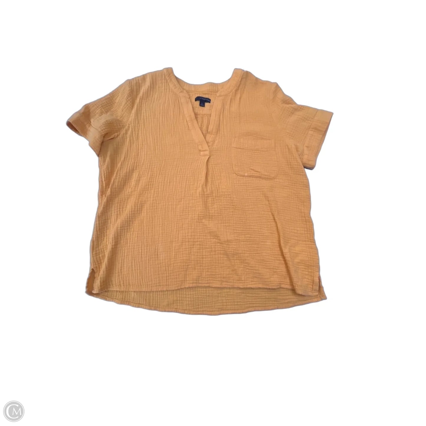 Top Short Sleeve By J. Crew In Yellow, Size: L