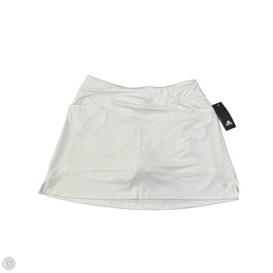 Athletic Skort By Adidas In White, Size: L