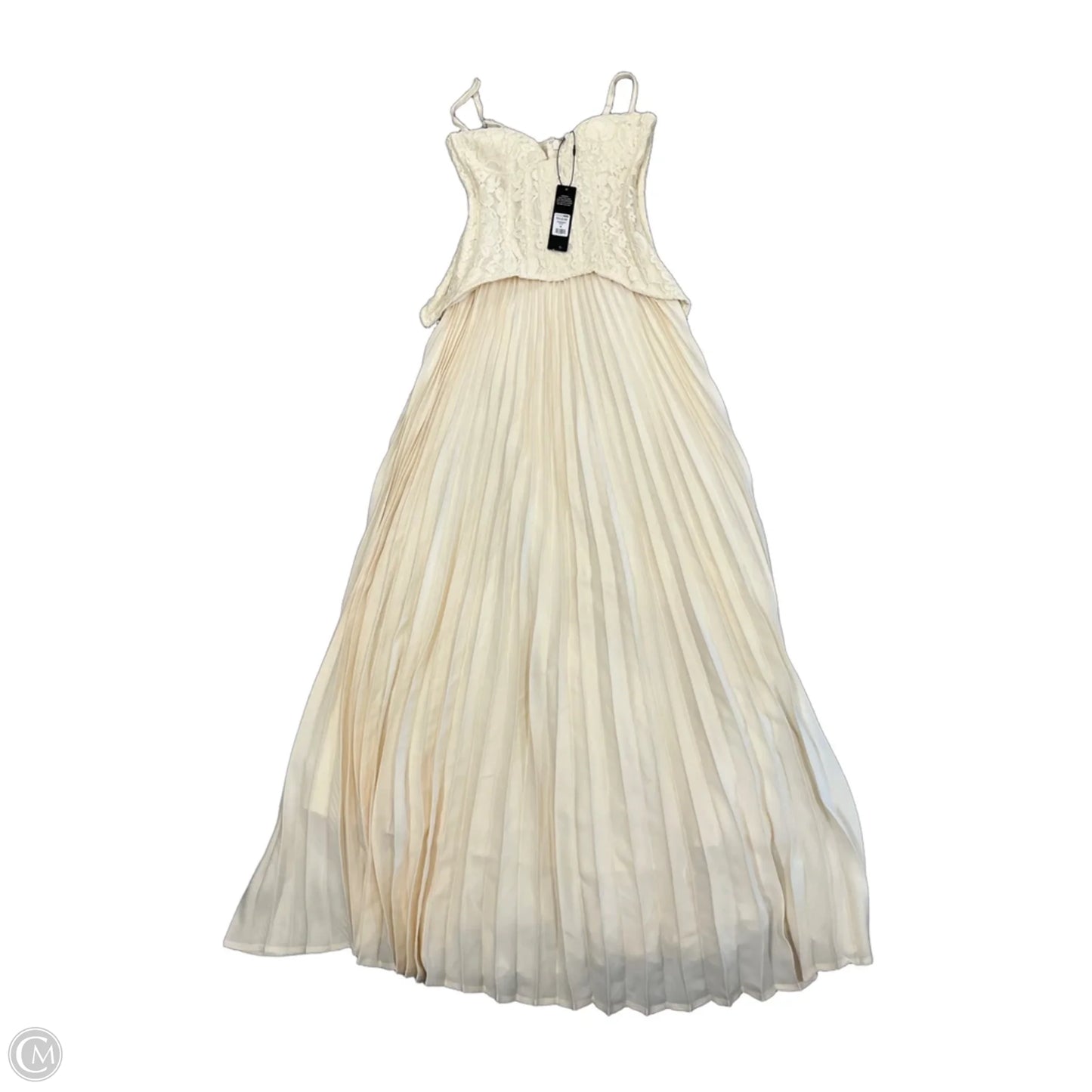 Dress Party Long By Fashion Nova In Cream, Size: M