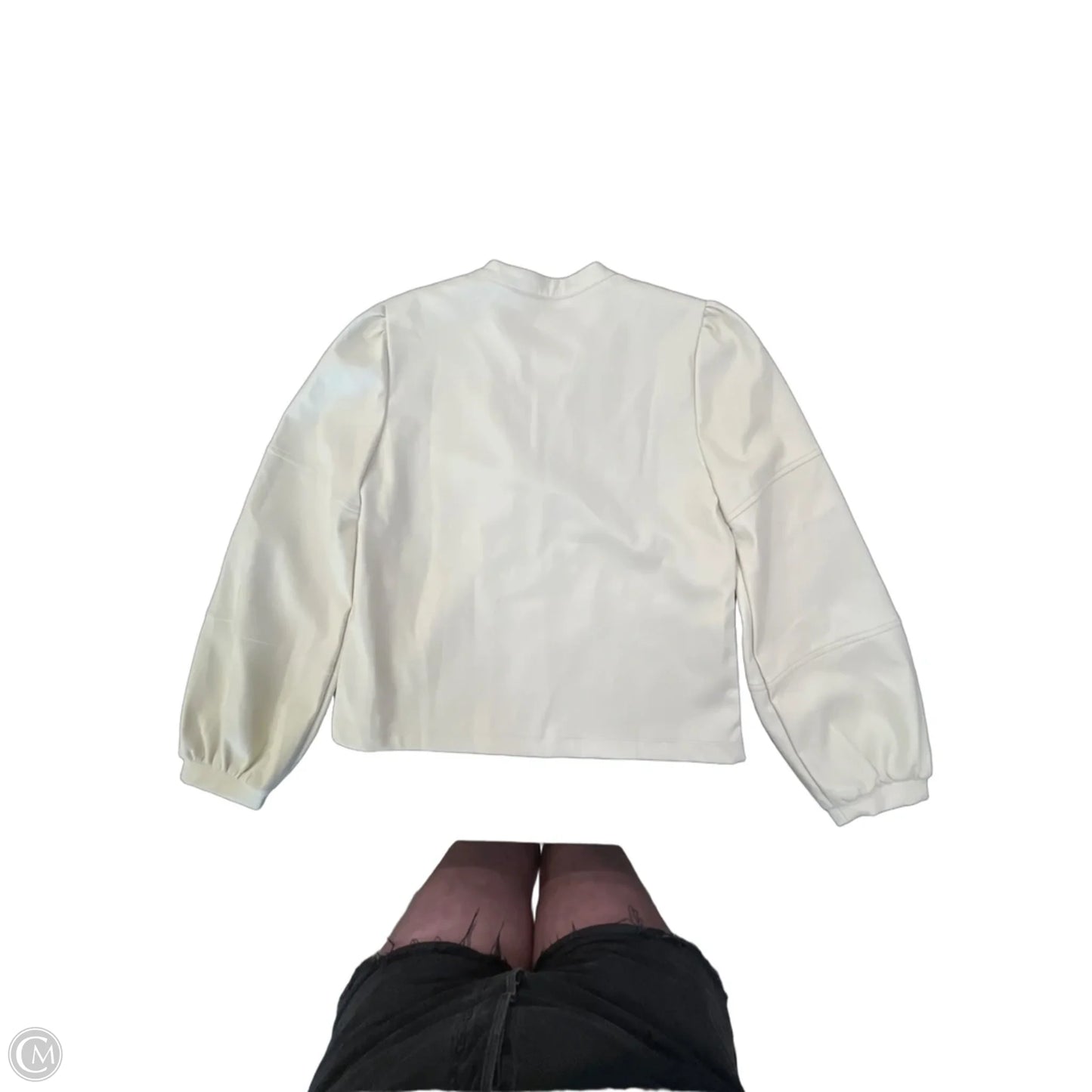 Top Long Sleeve By Evereve In Cream, Size: S