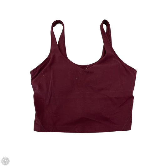 Athletic Bra By Lululemon In Maroon, Size: M