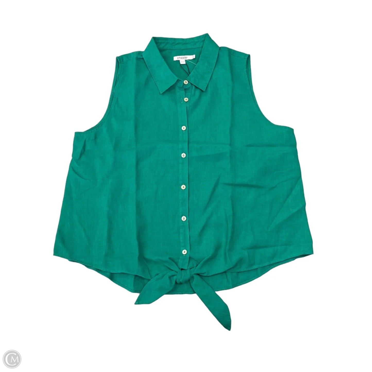 Tank Top By Chicos In Green, Size: Xl