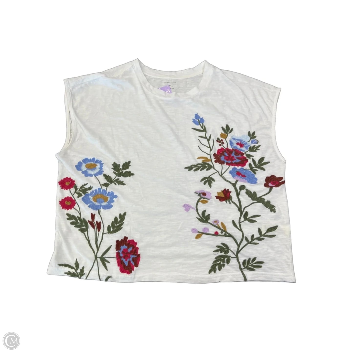 Tank Top By Anthropologie In White, Size: Xl