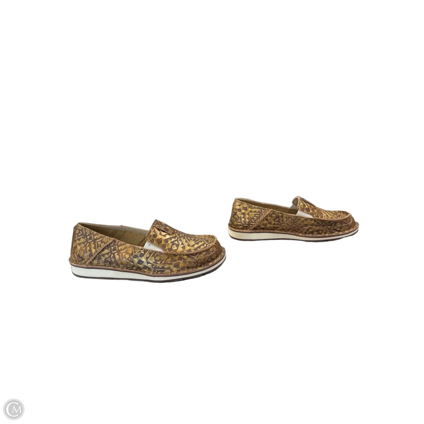 Shoes Flats By Ariat In Gold, Size: 10