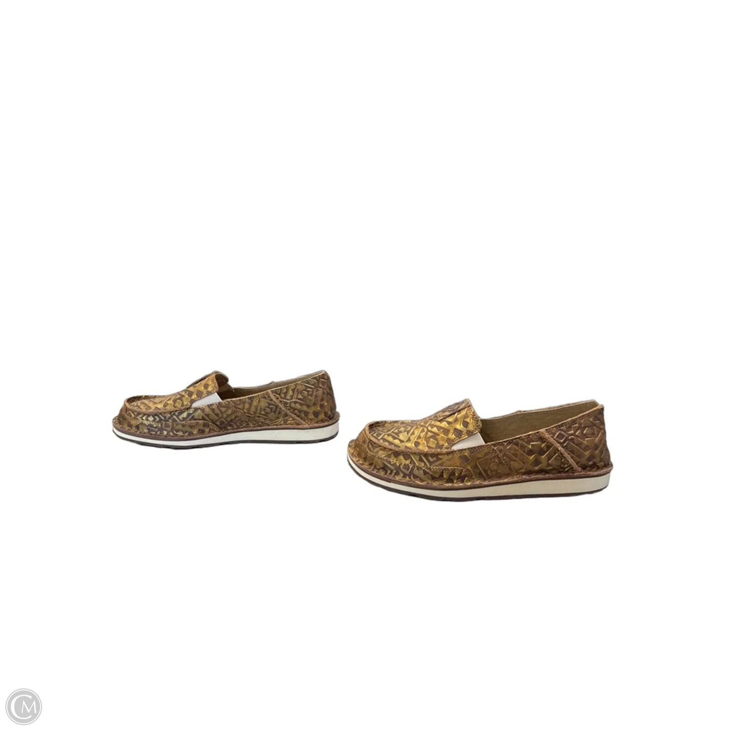 Shoes Flats By Ariat In Gold, Size: 10