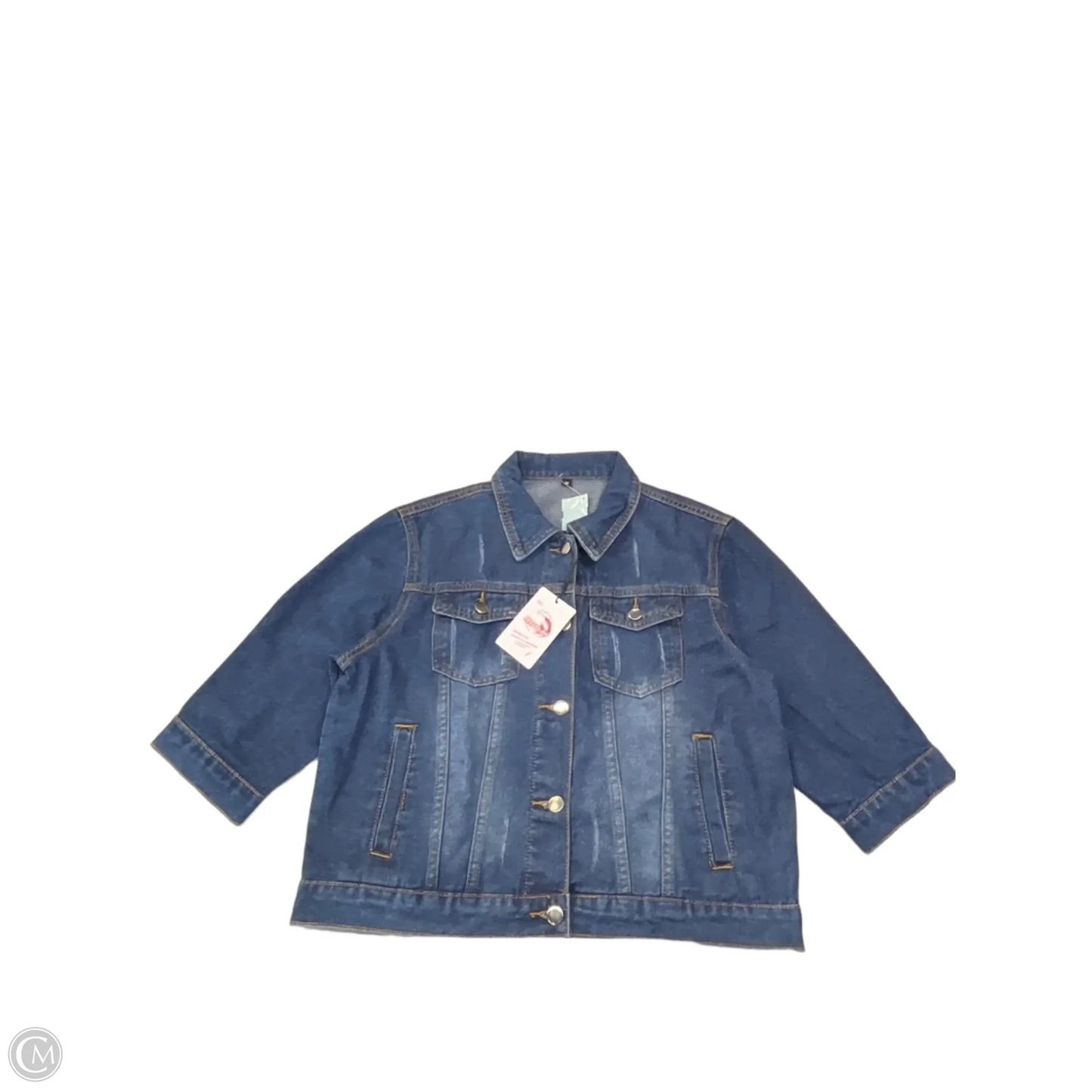 Jacket Denim By Clothes Mentor In Blue, Size: M