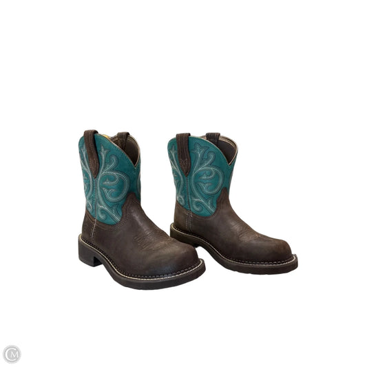 Boots Western By Ariat In Teal, Size: 7