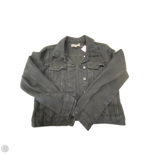 Jacket Denim By Clothes Mentor In Black, Size: S