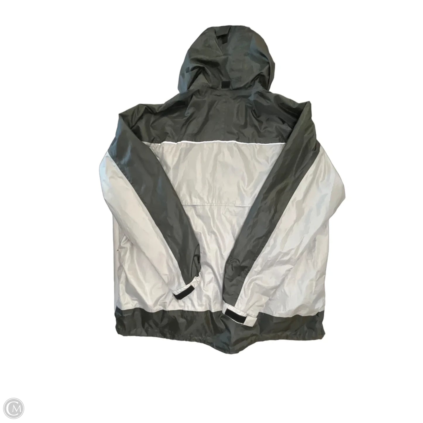 Jacket Windbreaker By Cmb In Grey, Size: 3x