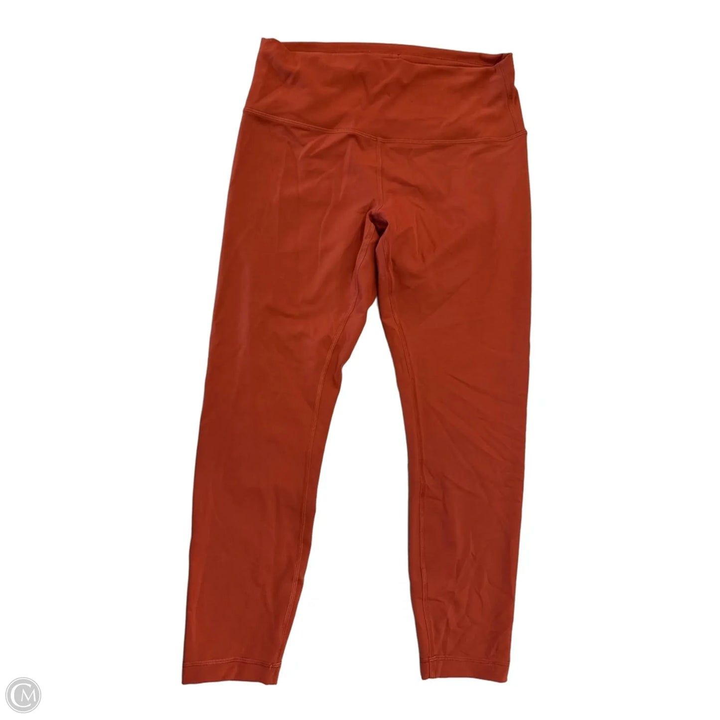 Athletic Leggings By Lululemon In Orange, Size: L