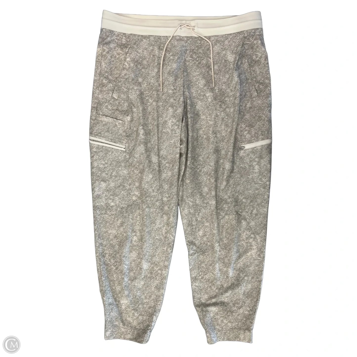 Athletic Pants By Athleta In Cream & Green, Size: Xl