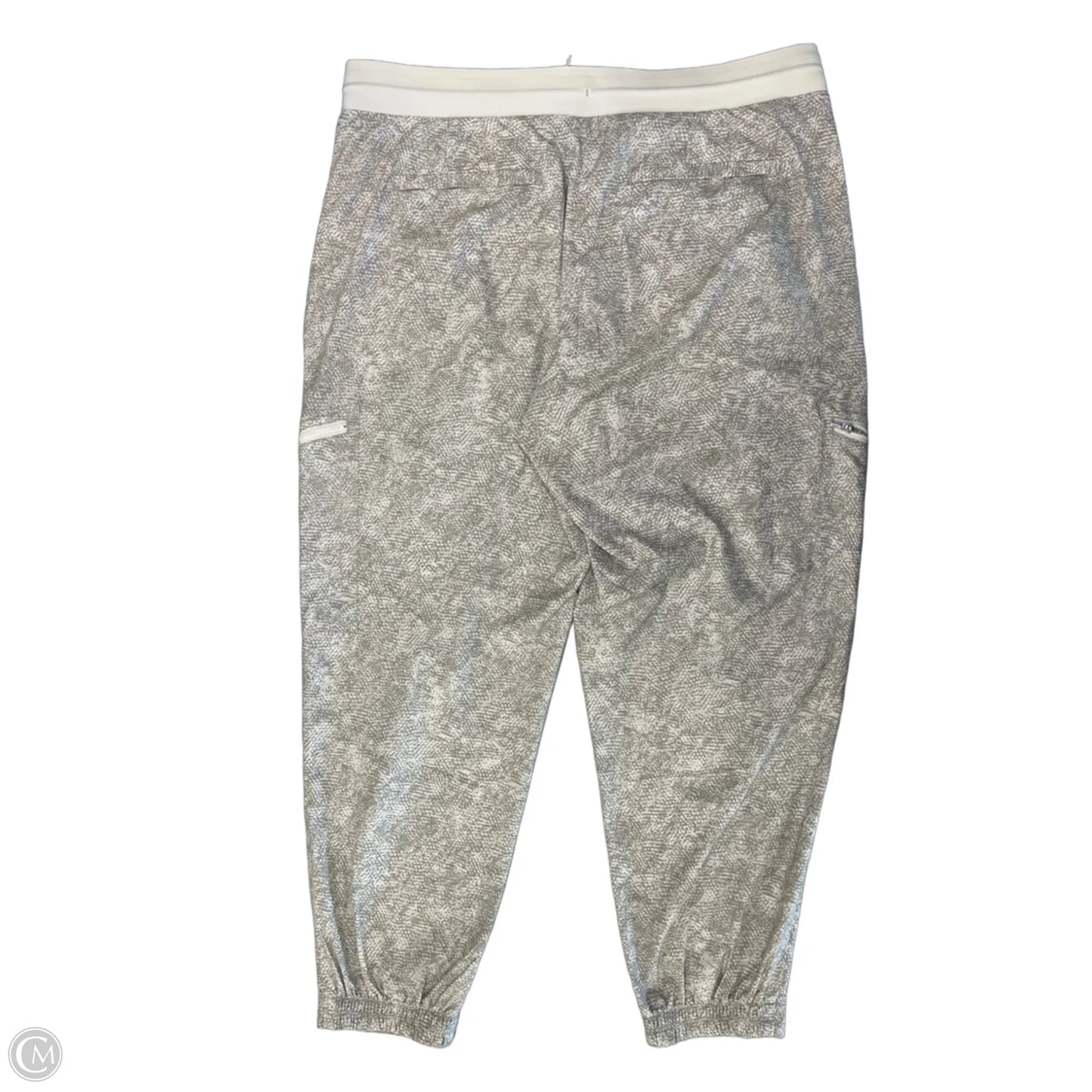 Athletic Pants By Athleta In Cream & Green, Size: Xl