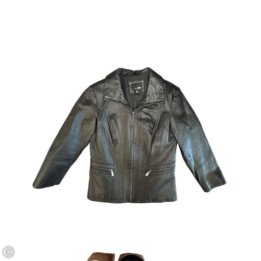 Jacket Leather By East 5th In Black, Size: S