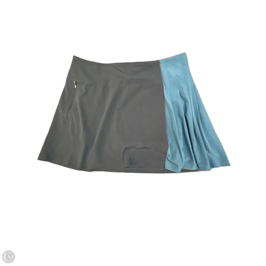Athletic Skort By Athleta In Blue & Grey, Size: Xl