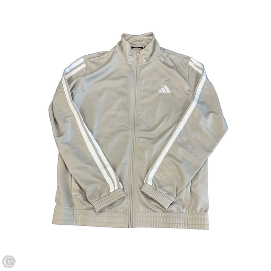 Athletic Jacket By Adidas In Tan, Size: M