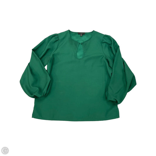 Blouse Long Sleeve By J. Crew In Green, Size: Xs
